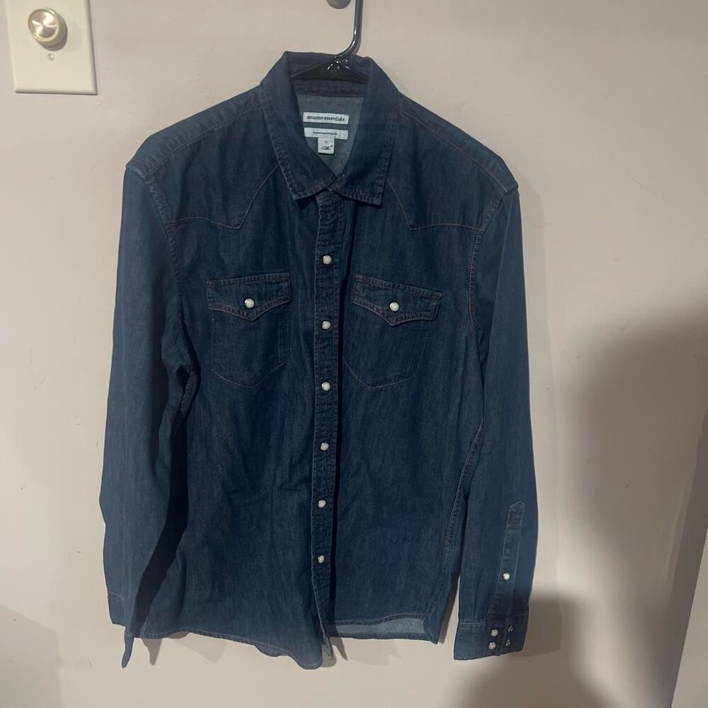Unbranded Men's Blue and Navy Shirt